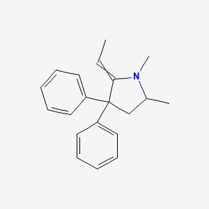 B1200484 Pyrrolidine, 1,5-dimethyl-3,3-diphenyl-2-ethylidene- CAS No. 30223-73-5