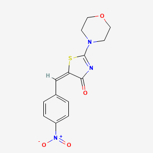 2-(4-Morpholinyl)-5-(4-nitrobenzylidene)-1,3-thiazol-4(5H)-one