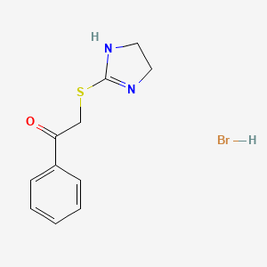 2-(4,5-dihydro-1H-imidazol-2-ylsulfanyl)-1-phenylethanone hydrobromide