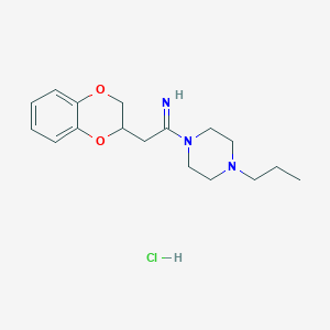 2-(2,3-Dihydro-1,4-benzodioxin-2-yl)-1-(4-propyl-1-piperazinyl)ethanimine hydrochloride