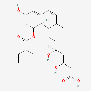 molecular formula C23H36O7 B1200527 3,5-二羟基-7-[6-羟基-2-甲基-8-(2-甲基-1-氧丁氧基)-1,2,6,7,8,8a-六氢萘-1-基]庚酸 