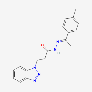 3-(1H-Benzo[d][1,2,3]triazol-1-yl)-N'-(1-(p-tolyl)ethylidene)propanehydrazide