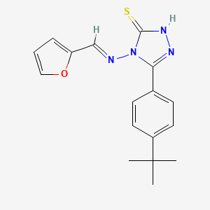 5-(4-tert-butylphenyl)-4-{[(E)-furan-2-ylmethylidene]amino}-2,4-dihydro-3H-1,2,4-triazole-3-thione