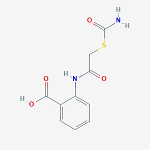 molecular formula C10H10N2O4S B1200546 2-[(2-Carbamoylsulfanylacetyl)amino]benzoic acid CAS No. 5429-02-7