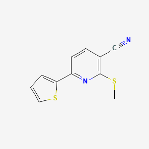 2-(Methylsulfanyl)-6-(thiophen-2-yl)pyridine-3-carbonitrile