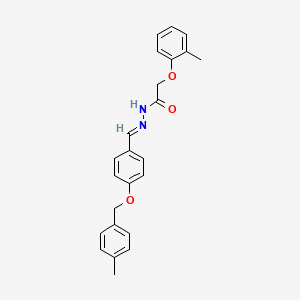 molecular formula C24H24N2O3 B12005522 N'-(4-((4-Methylbenzyl)oxy)benzylidene)-2-(2-methylphenoxy)acetohydrazide CAS No. 529500-15-0