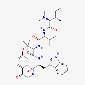 molecular formula C37H50N6O6 B1200558 Hymenocardine CAS No. 19771-56-3