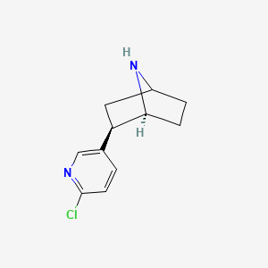 molecular formula C11H13ClN2 B1200563 (3R,4S)-3-(6-chloro-3-pyridyl)-7-azabicyclo[2.2.1]heptane 