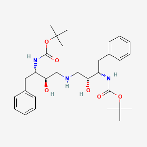 molecular formula C30H45N3O6 B1200568 Di-Tert-Butyl {iminobis[(2s,3s)-3-Hydroxy-1-Phenylbutane-4,2-Diyl]}biscarbamate CAS No. 161302-38-1