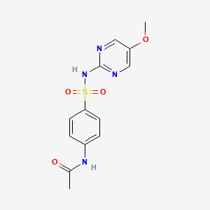 molecular formula C13H14N4O4S B12005681 N-{4-[(5-Methoxypyrimidin-2-yl)sulfamoyl]phenyl}acetamide CAS No. 3163-35-7