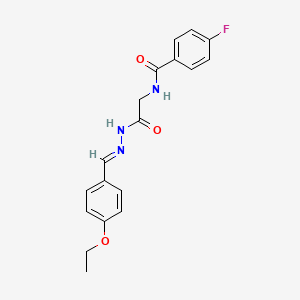 molecular formula C18H18FN3O3 B12005702 N-(2-(2-(4-Ethoxybenzylidene)hydrazino)-2-oxoethyl)-4-fluorobenzamide CAS No. 767335-63-7