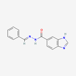 molecular formula C15H12N4O B12005745 N'-Benzylidene-1H-benzimidazole-6-carbohydrazide 