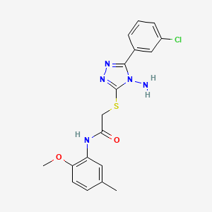 molecular formula C18H18ClN5O2S B12005754 2-((4-Amino-5-(3-chlorophenyl)-4H-1,2,4-triazol-3-yl)thio)-N-(2-methoxy-5-methylphenyl)acetamide CAS No. 763108-71-0