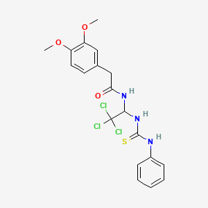 N-{1-[(anilinocarbonothioyl)amino]-2,2,2-trichloroethyl}-2-(3,4-dimethoxyphenyl)acetamide