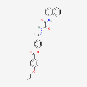 [4-[(E)-[[2-(naphthalen-1-ylamino)-2-oxoacetyl]hydrazinylidene]methyl]phenyl] 4-propoxybenzoate