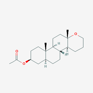 molecular formula C21H34O3 B1200586 D-Homo-17a-oxa-5alpha-androstan-3beta-ol acetate CAS No. 20348-78-1