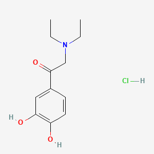 molecular formula C12H18ClNO3 B12005871 Ethanone, 2-(diethylamino)-1-(3,4-dihydroxyphenyl)-, hydrochloride CAS No. 71595-23-8