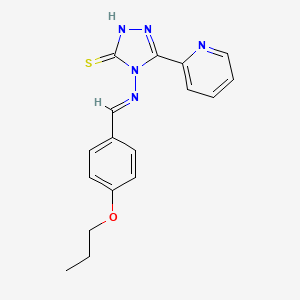 4-((4-Propoxybenzylidene)amino)-5-(pyridin-2-yl)-4H-1,2,4-triazole-3-thiol