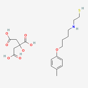 Ethanethiol, 2-((4-(p-tolyloxy)butyl)amino)-, citrate