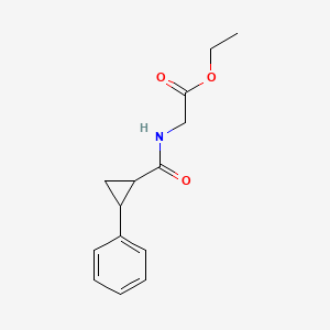 Ethyl {[(2-phenylcyclopropyl)carbonyl]amino}acetate