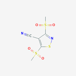 3,5-Bis(methylsulfonyl)-1,2-thiazole-4-carbonitrile