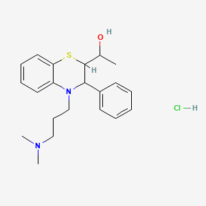 molecular formula C21H29ClN2OS B1200604 2-(1-Hydroxyethyl)-4-(3-(dimethylamino)propyl)-3,4-dihydro-3-phenyl-2H-1,4-benzothiazine CAS No. 42585-60-4