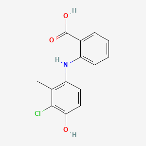 molecular formula C14H12ClNO3 B1200606 N-(2-Methyl-3-chloro-4-hydroxyphenyl)anthranilic acid CAS No. 77605-73-3