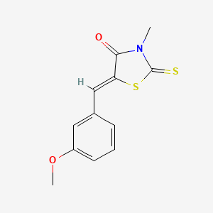 molecular formula C12H11NO2S2 B12006063 (5Z)-5-(3-methoxybenzylidene)-3-methyl-2-thioxo-1,3-thiazolidin-4-one 