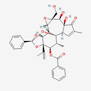molecular formula C34H34O10 B1200609 12-beta-(Benzoyloxy)daphnetoxin CAS No. 55073-32-0