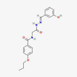 N-(2-(2-(3-Hydroxybenzylidene)hydrazino)-2-oxoethyl)-4-propoxybenzamide