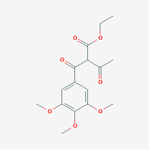 molecular formula C16H20O7 B12006111 Ethyl 3-oxo-2-(3,4,5-trimethoxybenzoyl)butanoate 