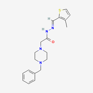 2-(4-Benzyl-1-piperazinyl)-N'-((3-methyl-2-thienyl)methylene)acetohydrazide