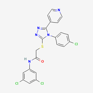 2-{[4-(4-chlorophenyl)-5-(pyridin-4-yl)-4H-1,2,4-triazol-3-yl]sulfanyl}-N-(3,5-dichlorophenyl)acetamide