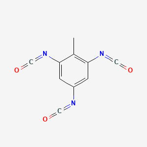 molecular formula C10H5N3O3 B12006136 Toluene-2,4,6-triyl triisocyanate CAS No. 7373-26-4