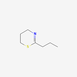 molecular formula C7H13NS B12006173 4H-1,3-Thiazine, 5,6-dihydro-2-propyl- CAS No. 28221-32-1