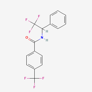 4-(trifluoromethyl)-N-(2,2,2-trifluoro-1-phenylethyl)benzamide