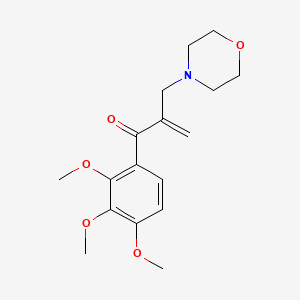 molecular formula C17H23NO5 B1200623 2-Morpholinomethyl-2',3',4'-trimethoxyacrylophenone CAS No. 100754-69-6