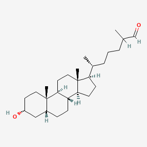 molecular formula C27H46O2 B1200625 3-Hydroxycholestan-27-al CAS No. 78801-18-0