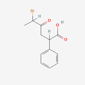 molecular formula C12H13BrO3 B1200627 5-Bromo-4-oxo-2-phenylhexanoic acid CAS No. 81214-88-2