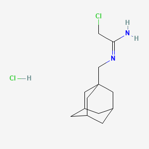 (Z)-N'-(adamantan-1-ylmethyl)-2-chloroacetimidamide hydrochloride