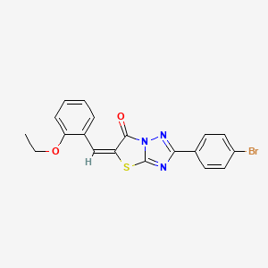 molecular formula C19H14BrN3O2S B12006293 2-(4-Bromophenyl)-5-(2-ethoxybenzylidene)thiazolo[3,2-b][1,2,4]triazol-6(5H)-one CAS No. 606954-46-5