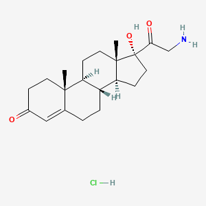 molecular formula C21H32ClNO3 B1200634 21-Amino-17-hydroxyprogesterone hydrochloride CAS No. 84869-30-7