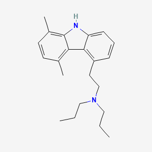 molecular formula C22H30N2 B1200638 5,8-Dimethyl-4-(2-di-n-propylaminoethyl)carbazol 
