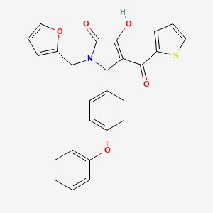 1-(2-Furylmethyl)-3-hydroxy-5-(4-phenoxyphenyl)-4-(2-thienylcarbonyl)-1,5-dihydro-2H-pyrrol-2-one