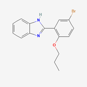 molecular formula C16H15BrN2O B12006614 1H-Benzimidazole, 2-(5-bromo-2-propoxyphenyl)- CAS No. 62871-33-4