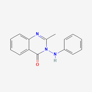 molecular formula C15H13N3O B12006630 3-anilino-2-methyl-4(3H)-quinazolinone CAS No. 1221-79-0