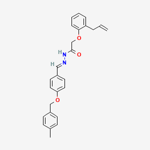 N-[(E)-[4-[(4-methylphenyl)methoxy]phenyl]methylideneamino]-2-(2-prop-2-enylphenoxy)acetamide