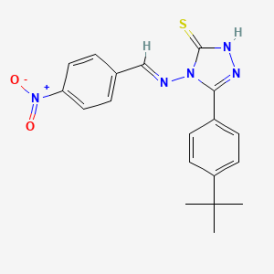 5-(4-Tert-butylphenyl)-4-{[(E)-(4-nitrophenyl)methylidene]amino}-4H-1,2,4-triazol-3-YL hydrosulfide