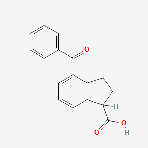 molecular formula C17H14O3 B1200678 4-Benzoyl-1-indancarboxylic acid CAS No. 56461-33-7