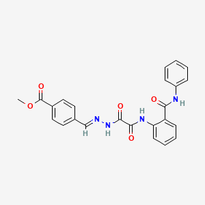 Methyl 4-(2-((2-(anilinocarbonyl)anilino)(oxo)acetyl)carbohydrazonoyl)benzoate